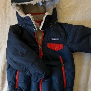 Patagonia reversible Tribbles fleece puffer coat  3t excellent